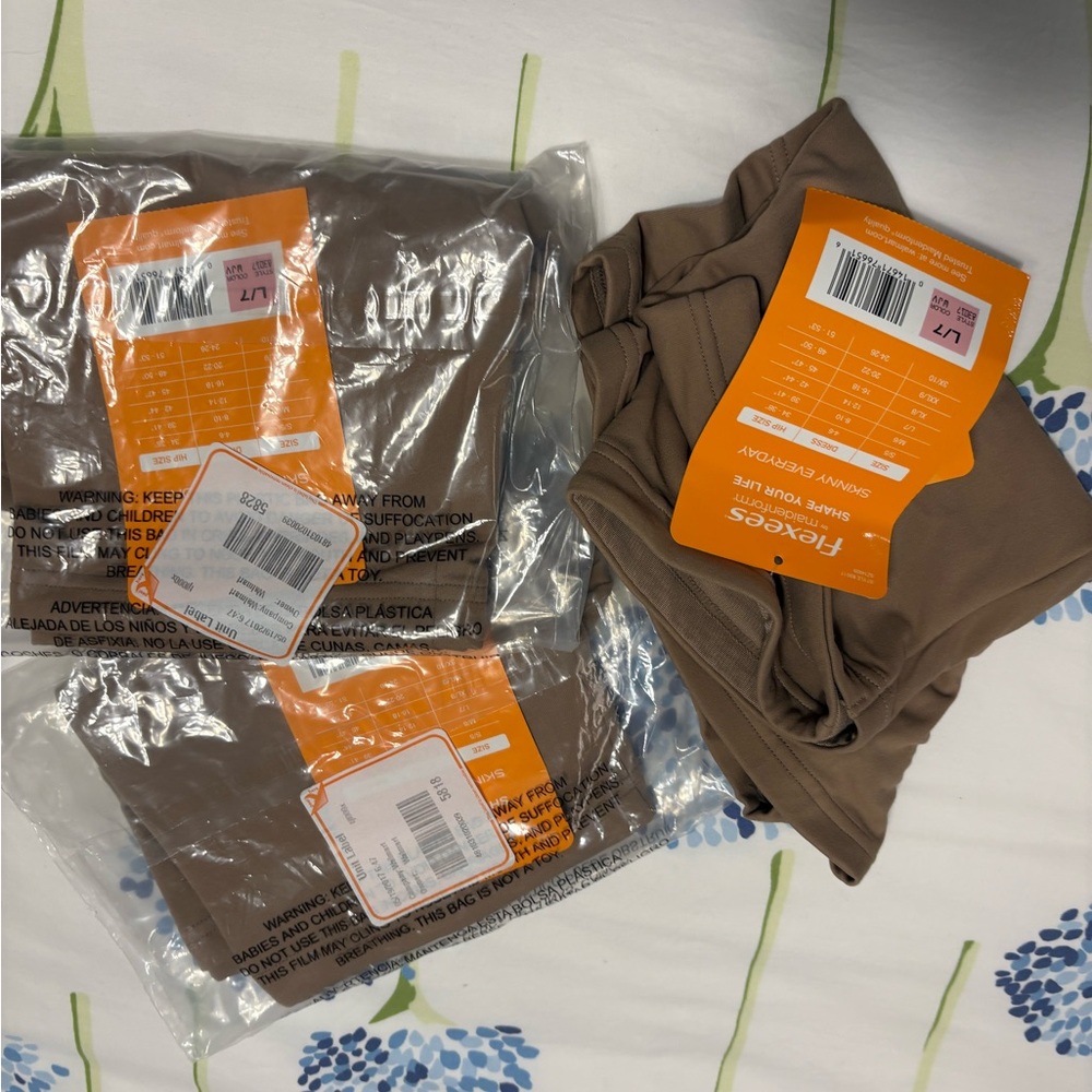 3 new Maidenform nude shaper undies - 2 in package. Opened one so you can see